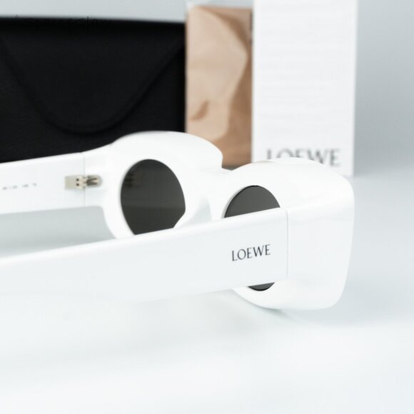 Loewe Men Sunglasses White Grey Silver Mirror Rectangle LW40033I 21C BRAND NEW - Picture 5 of 12